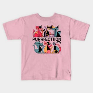 Geometric Cat | Purrrrfection Funny Kids T-Shirt